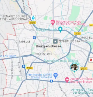 screenshot carte Google Maps Agence Seo Bourg-en-Bresse